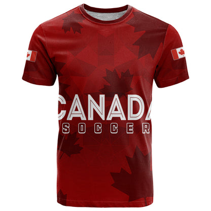 Personalised Canada Soccer T-Shirt Women's WC Maple Style Graphic Tee
