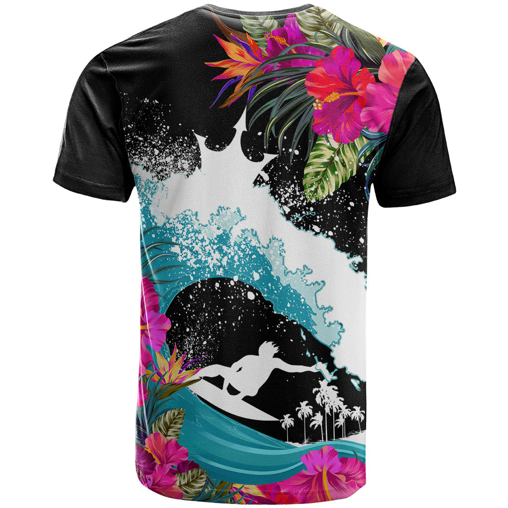 Hawaii Surfing T-Shirt Triple Crown Rides The Waves Graphic Tee