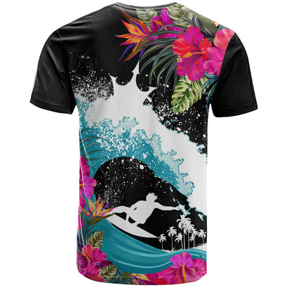 Hawaii Surfing T-Shirt Triple Crown Rides The Waves Graphic Tee