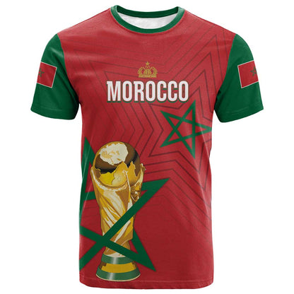 Morocco Football WC2026 Custom T-Shirt Atlas Lions - Conquer The World Graphic Tee