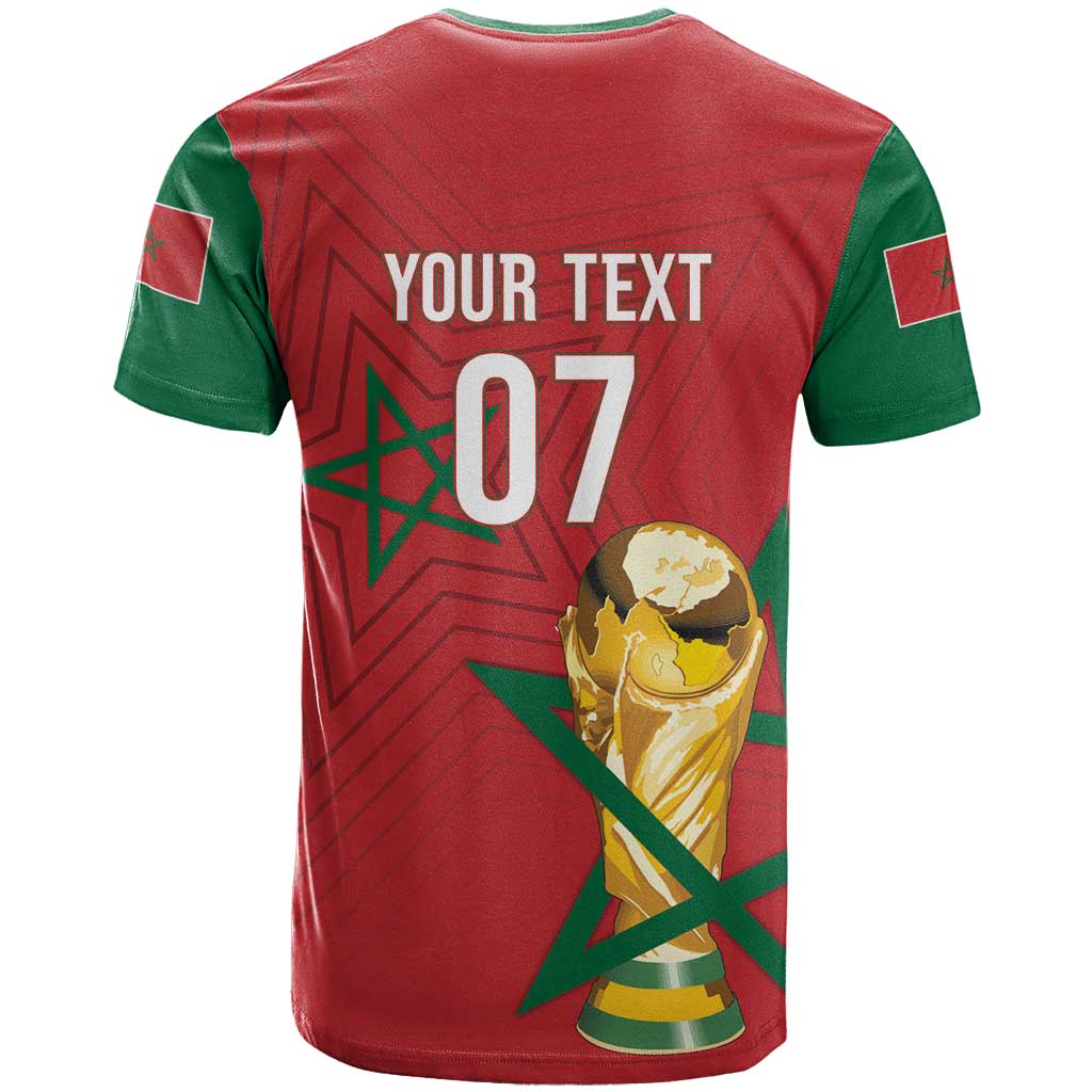 Morocco Football WC2026 Custom T-Shirt Atlas Lions - Conquer The World Graphic Tee