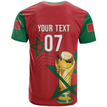 Morocco Football WC2026 Custom T-Shirt Atlas Lions - Conquer The World Graphic Tee