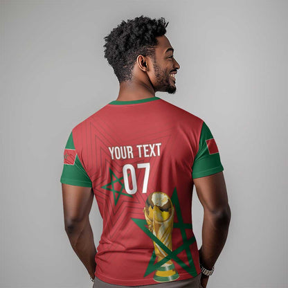 Morocco Football WC2026 Custom T-Shirt Atlas Lions - Conquer The World Graphic Tee