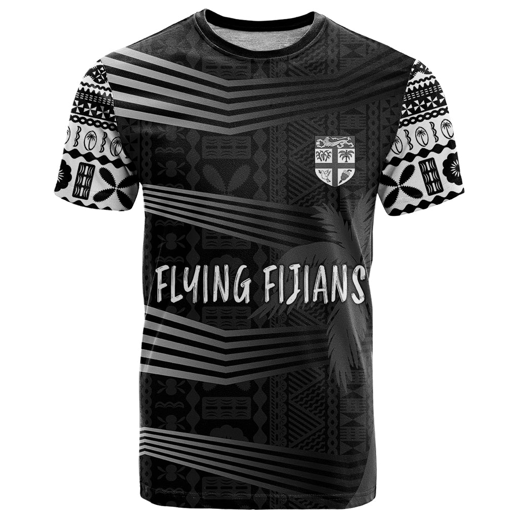 Personalised Fiji Rugby T-Shirt Kaiviti WC Jersey Replica - Black Graphic Tee