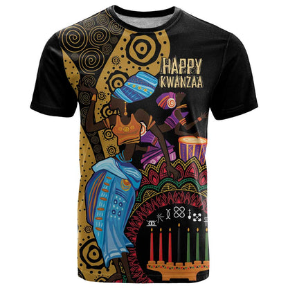 Happy Kwanzaa African T-Shirt Tribal Dance Graphic Tee