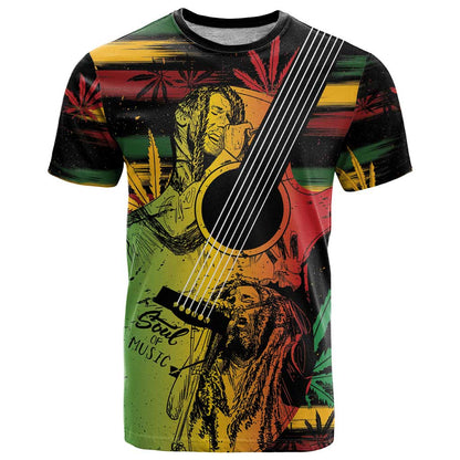 Personalised Reggae Soul T-Shirt Sketch Style Graphic Tee