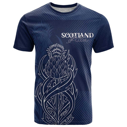 Scotland Rugby Personalized T-Shirt Thistle Royal Style Graphic Tee