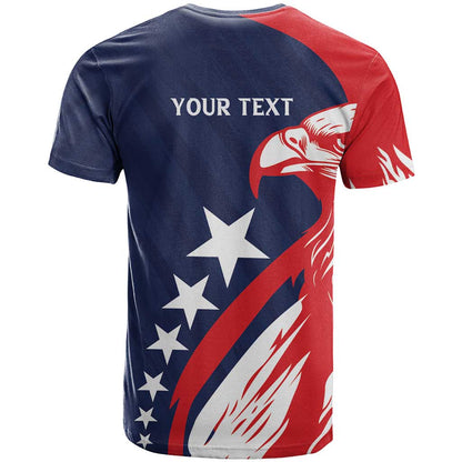USA Ice Hockey Personalized Eagle T-Shirt Shoot For The Stars Graphic Tee