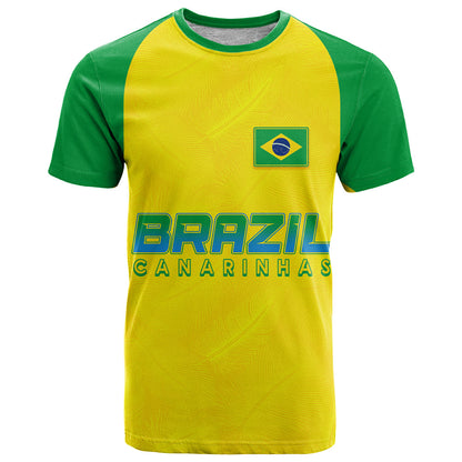 Personalised Brazil Football T-Shirt Women's WC Canarinhas Graphic Tee