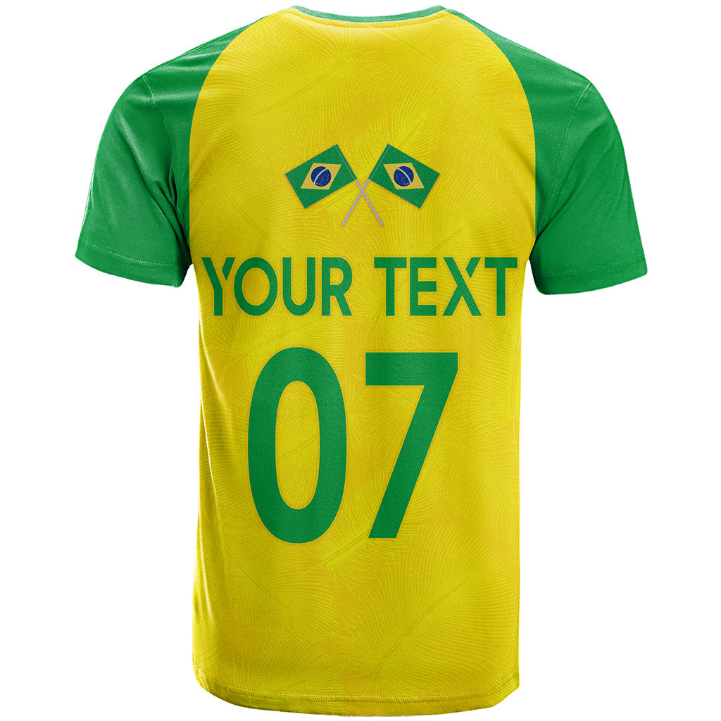 Personalised Brazil Football T-Shirt Women's WC Canarinhas Graphic Tee