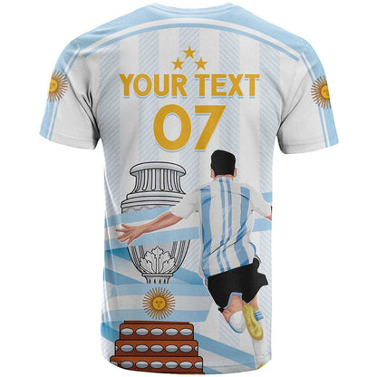 Argentina Campeones Custom T-Shirt Vamos Vamos Albiceleste Graphic Tee