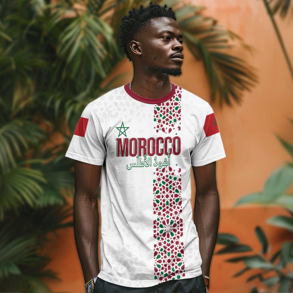 Morocco Atlas Lions Personalized T-Shirt Arabesque Inspired Pattern Graphic Tee