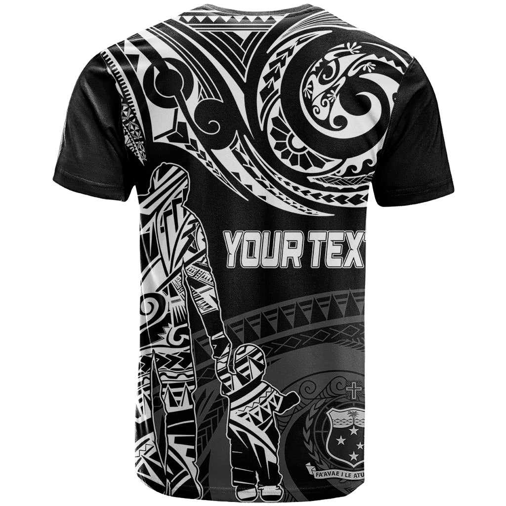 Personalised Father's Day Samoa T-Shirt Polynesian Dad & Kid Graphic Tee