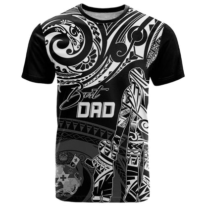 Personalised Father's Day Tonga T-Shirt Polynesian Dad & Kid Graphic Tee