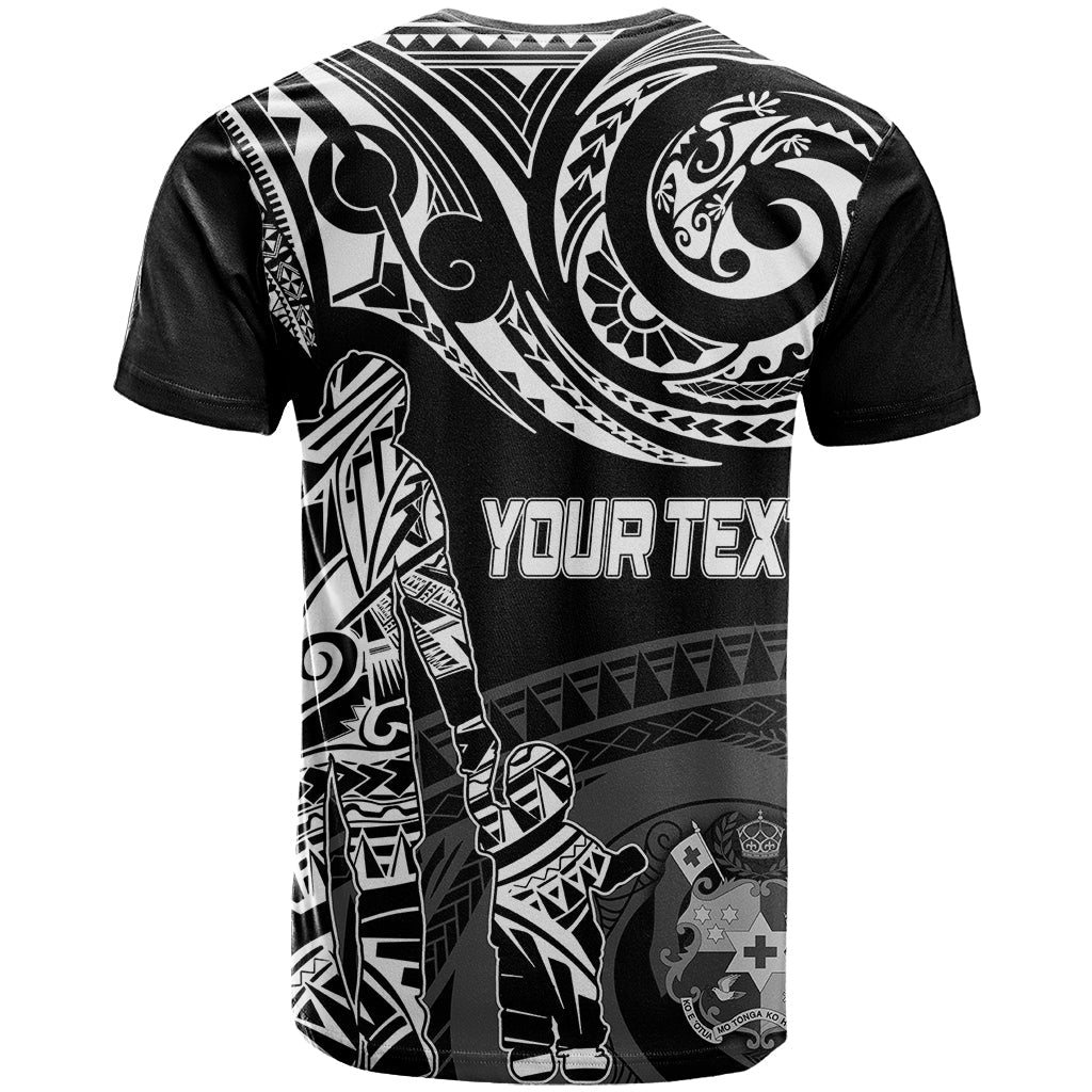 Personalised Father's Day Tonga T-Shirt Polynesian Dad & Kid Graphic Tee