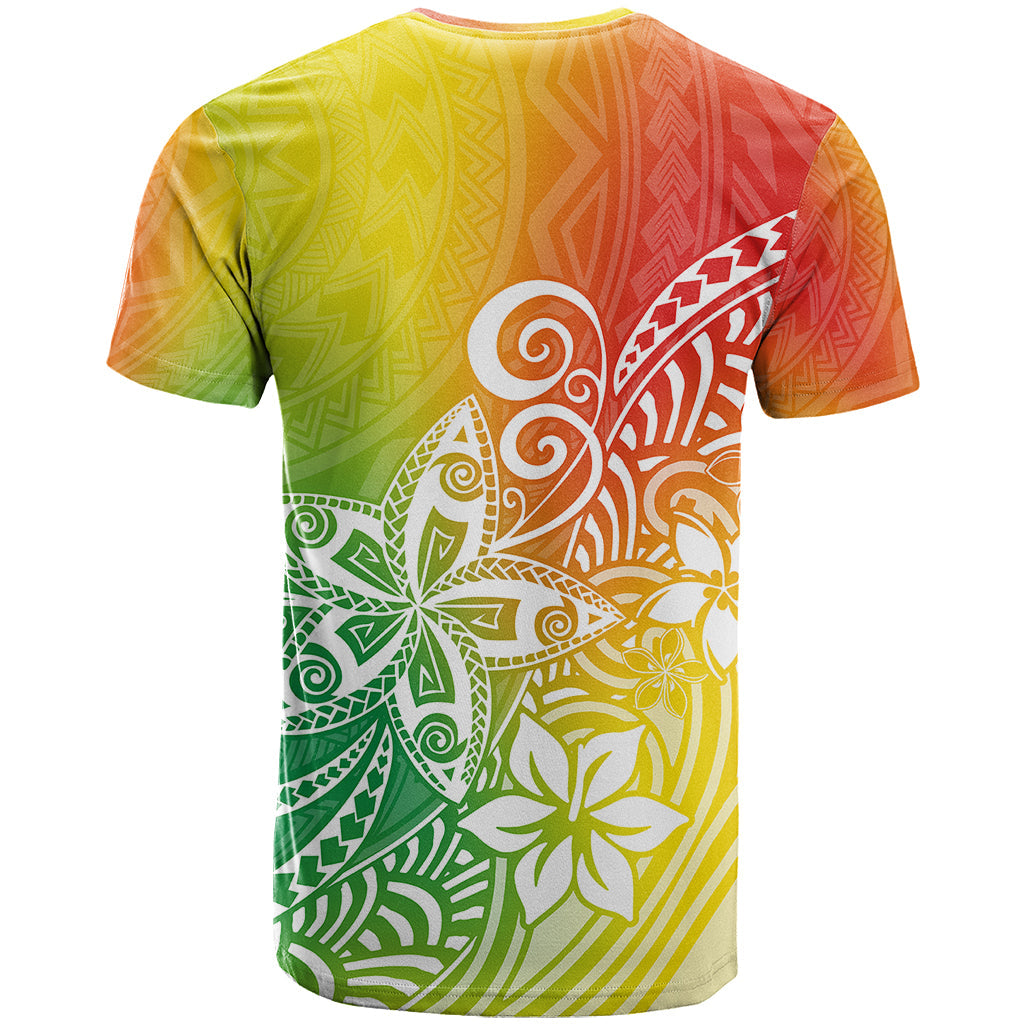 Polynesia T-Shirt Plumeria Reggae Curves Graphic Tee