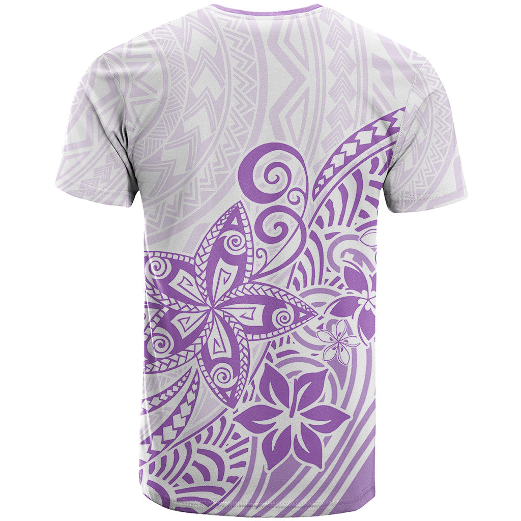 Polynesia T-Shirt Plumeria Lavender Curves Graphic Tee