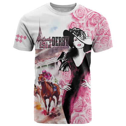 Kentucky Horse Racing T-Shirt Derby Day - Pink Out Party Graphic Tee