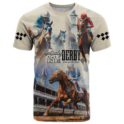 Kentucky Horse Racing T-Shirt For The Roses Graphic Tee