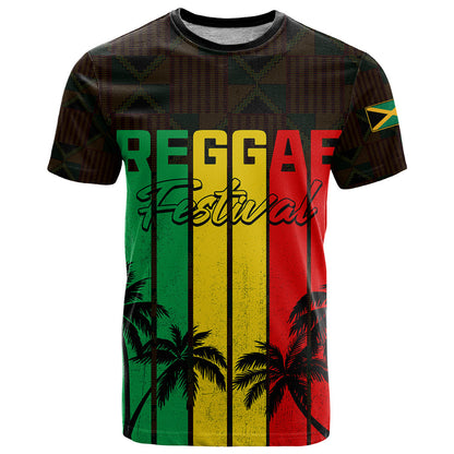 Personalised Jamaica T-Shirt Reggae Festival Legend Bob Abstract Portrait Graphic Tee