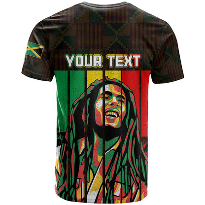 Personalised Jamaica T-Shirt Reggae Festival Legend Bob Abstract Portrait Graphic Tee