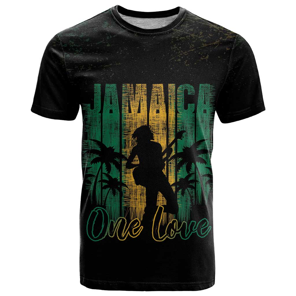 Jamaica One Love Grunge T-Shirt Jamrock Graphic Tee