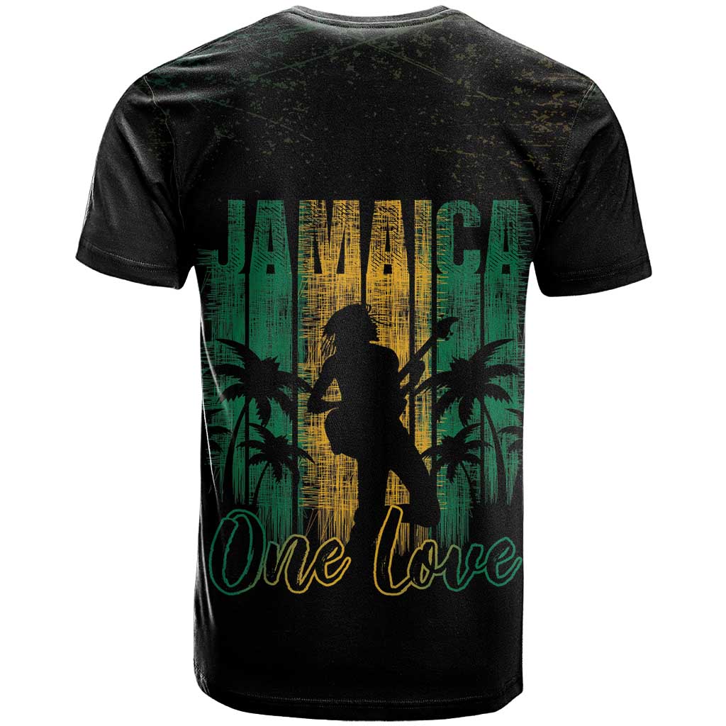 Jamaica One Love Grunge T-Shirt Jamrock Graphic Tee