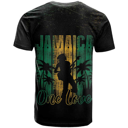 Jamaica One Love Grunge T-Shirt Jamrock Graphic Tee