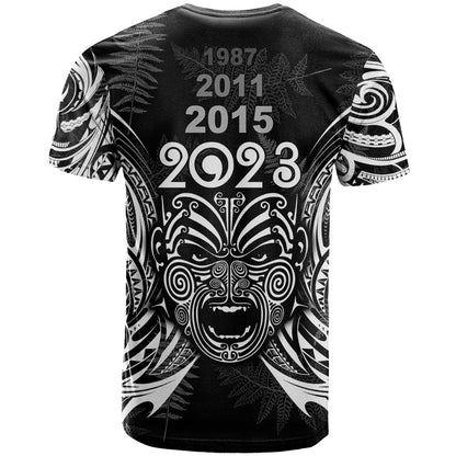 Custom New Zealand Rugby T-Shirt World Cup Aotearoa Haka Face Graphic Tee