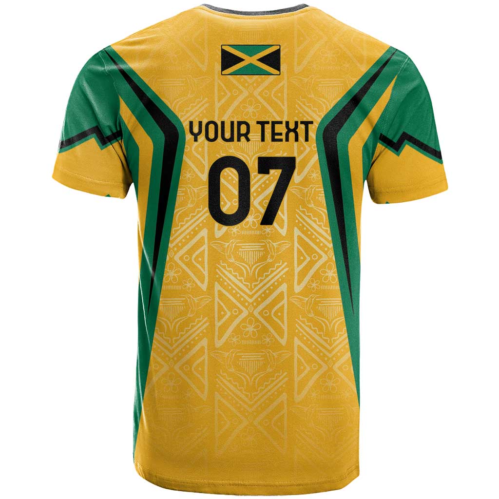 Jamaica Custom T-Shirt Ethnic Motifs - Gold Accents Graphic Tee