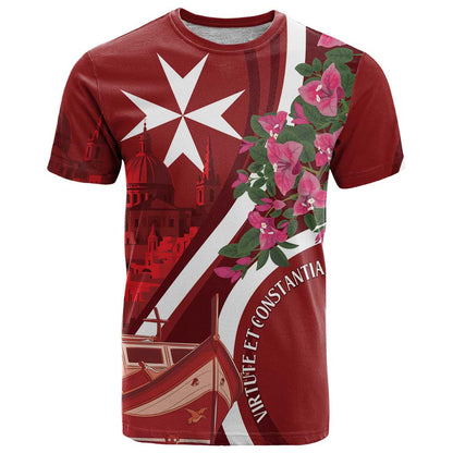 Inħobbok Malta T-Shirt Bougainville and Luzzu Graphic Tee