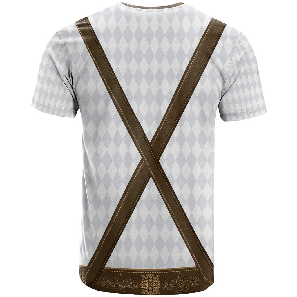 Germany Trachten Lederhose Inspired T-Shirt Washed Brown Graphic Tee