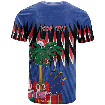Personalized Haiti T-Shirt Christmas Festive Vibes Graphic Tee