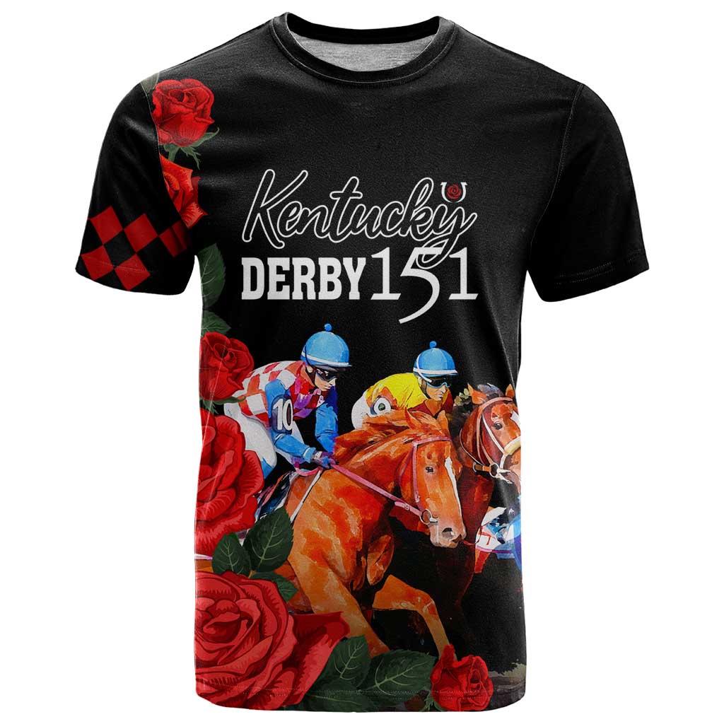 Horse Racing Custom T-Shirt 151st Anniversary Race For the Roses Graphic Tee
