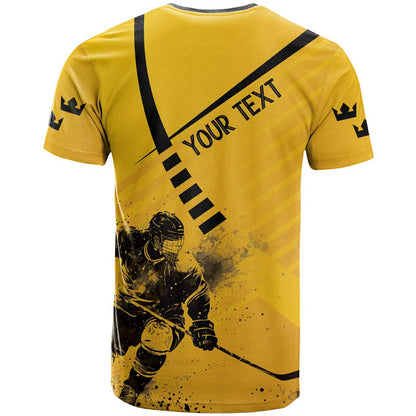 Sweden Ice Hockey Personalized T-Shirt Tre Kronor - GO Sweden Graphic Tee
