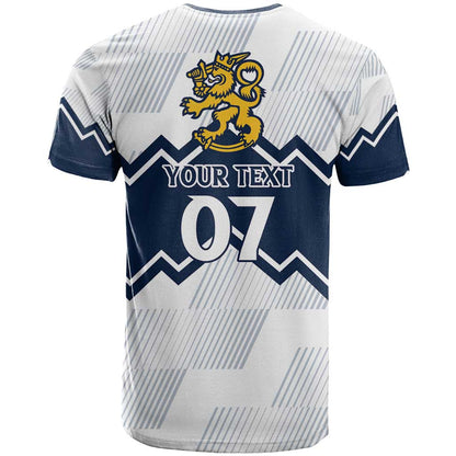 Suomi Ice Hockey Custom T-Shirt Scandinavian Mountains Inspired Graphic Tee