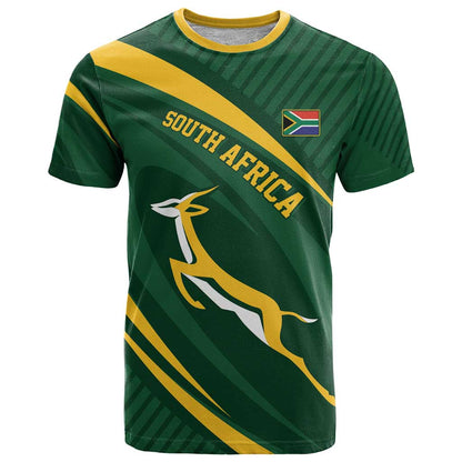 Personalized South Africa Rugby Bokke T-Shirt Minimalism Style Graphic Tee