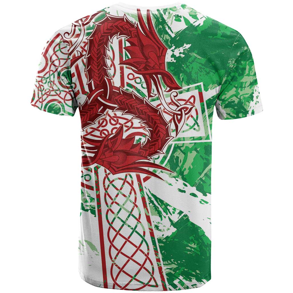 Wales Cymru Am Byth T-Shirt Celtic Dragon Triskelion Graphic Tee