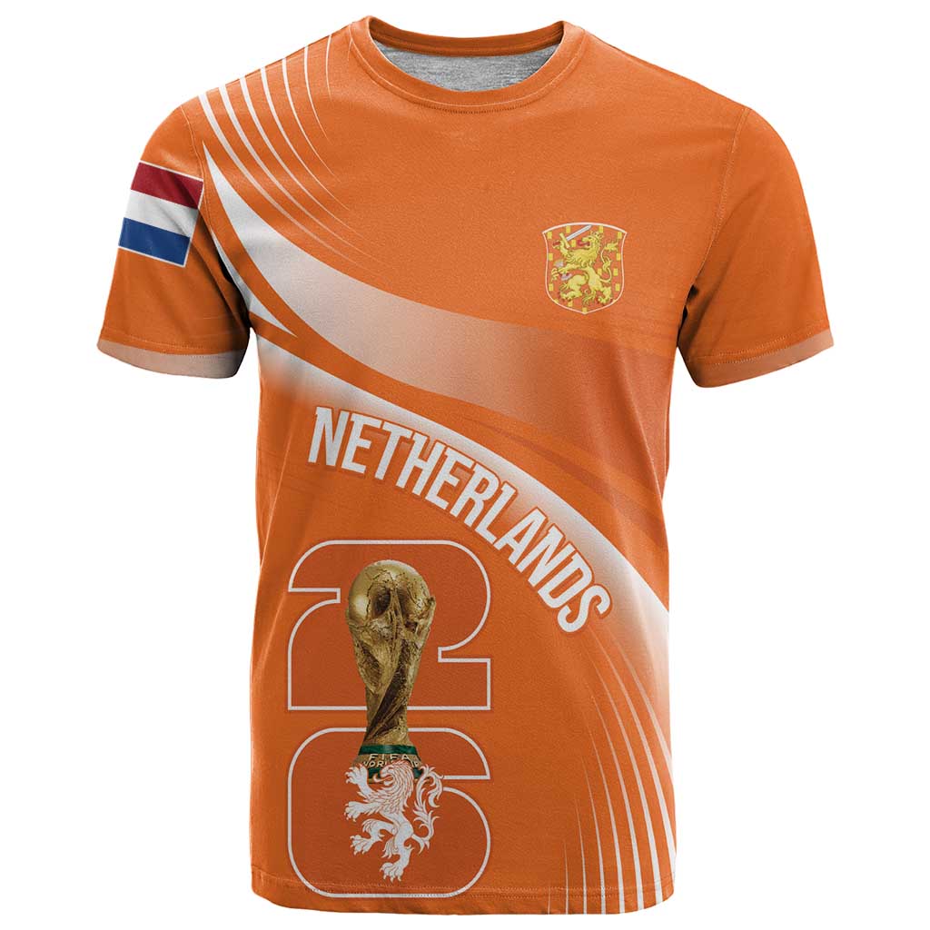 Netherlands Custom Orange Lions WC2026 T-Shirt Graphic Tee