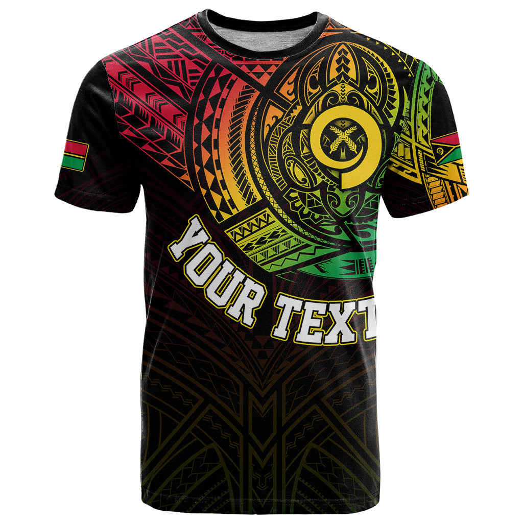 Personalised Vanuatu T-Shirt Turtle Chest Tattoo Flag Color Graphic Tee
