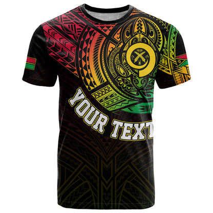 Personalised Vanuatu T-Shirt Turtle Chest Tattoo Flag Color Graphic Tee