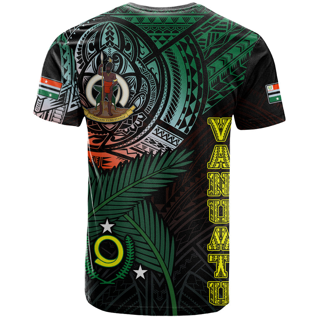 Personalised Vanuatu T-Shirt Turtle Chest Tattoo Flag Color Penama Graphic Tee