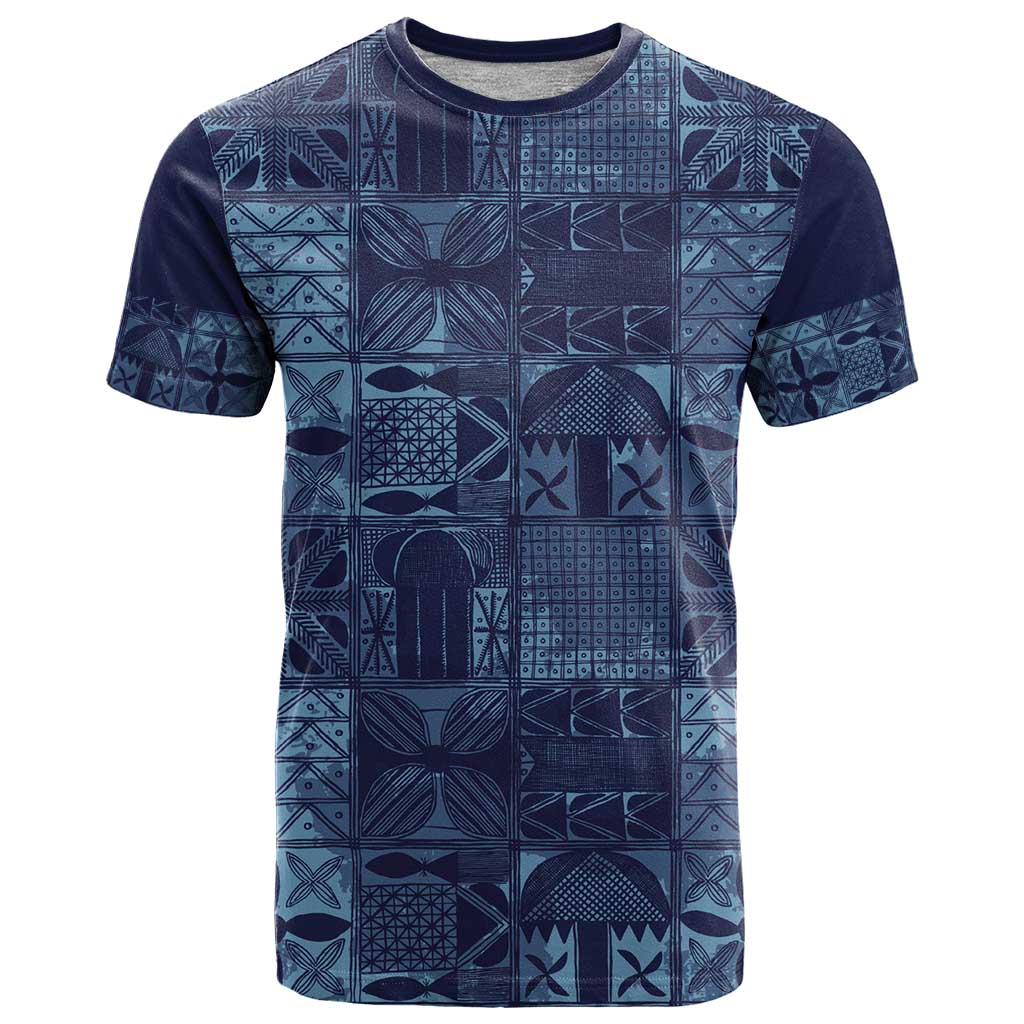 Yoruba Adire Eleko Patterns T-Shirt Indigo Vintage Graphic Tee