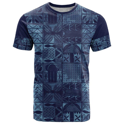 Yoruba Adire Eleko Patterns T-Shirt Indigo Vintage Graphic Tee