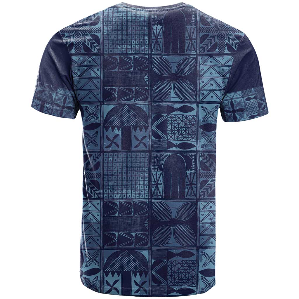 Yoruba Adire Eleko Patterns T-Shirt Indigo Vintage Graphic Tee