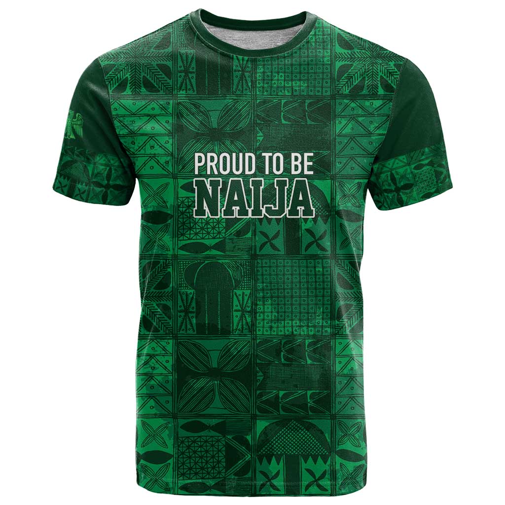 Nigeria Yoruba Adire Patterns T-Shirt Proud To Be Naija Graphic Tee