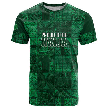 Nigeria Yoruba Adire Patterns T-Shirt Proud To Be Naija Graphic Tee