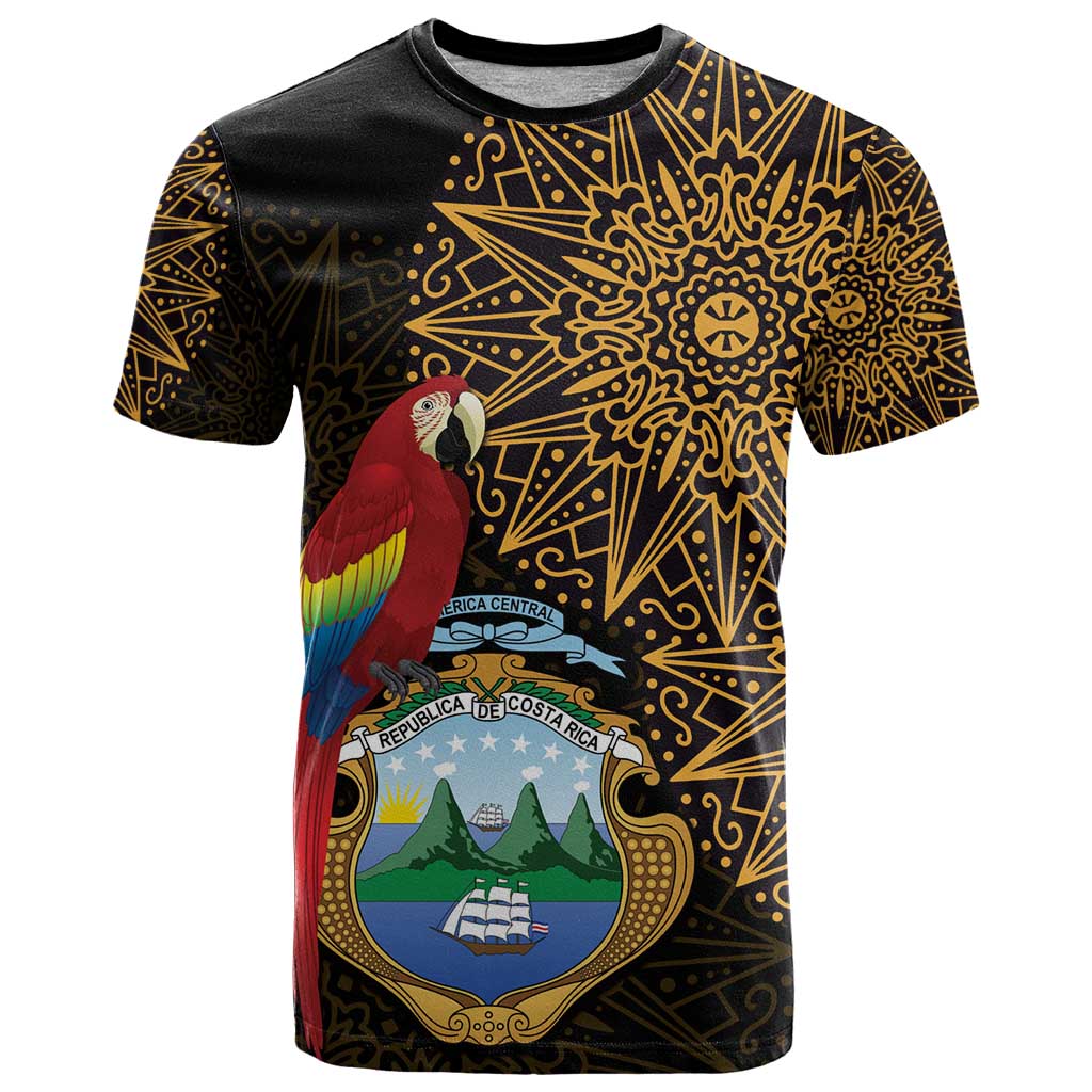 Pura Vida Costa Rica Personalized T-Shirt Oxcart Ornate Inspired Gold Pattern Graphic Tee