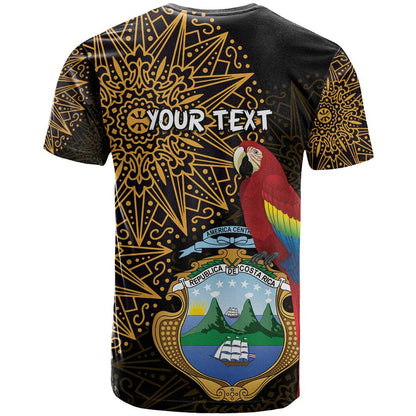 Pura Vida Costa Rica Personalized T-Shirt Oxcart Ornate Inspired Gold Pattern Graphic Tee
