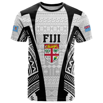 Personalised Fiji Rugby T-Shirt World Cup History Makers - White Ver Graphic Tee